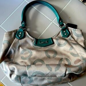 Coach purse wallet and matching check book cover